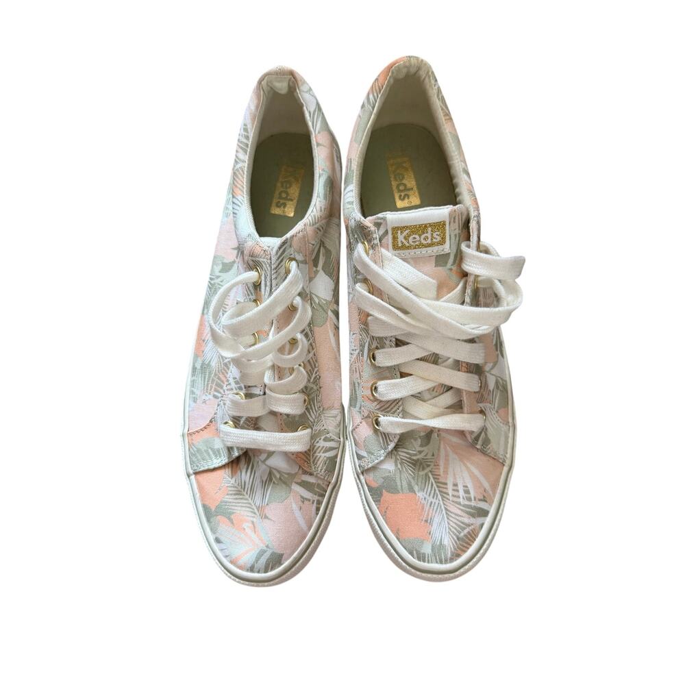 Keds JumpKick Tropical Palm Leaf Canvas Sneakers Shoes Womens Size 11 WF65973